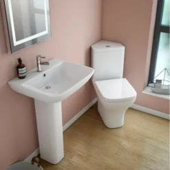Venice Modern Corner Toilet + Soft Close Seat -Shower Room Shop venicemoderncornertoiletwithsoftcloseseatdetail1