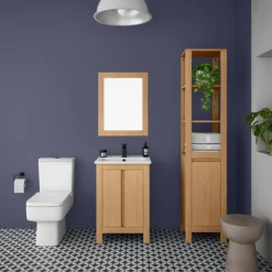 Valencia Naturale Oak Effect Vanity Unit - 550mm Wide -Shower Room Shop vnat55oakd4
