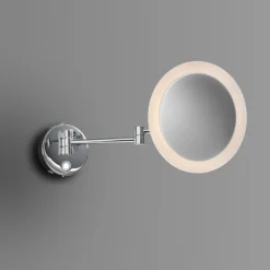 Venice Chrome Round 3x Magnifying LED Cosmetic Mirror -Shower Room Shop vncmrnd d1