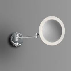 Venice Chrome Round 3x Magnifying LED Cosmetic Mirror -Shower Room Shop vncmrnd d2