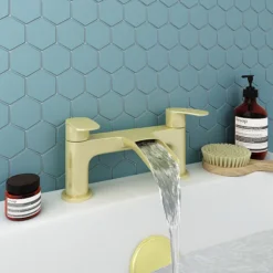 Valencia Brushed Brass Waterfall Bath Filler